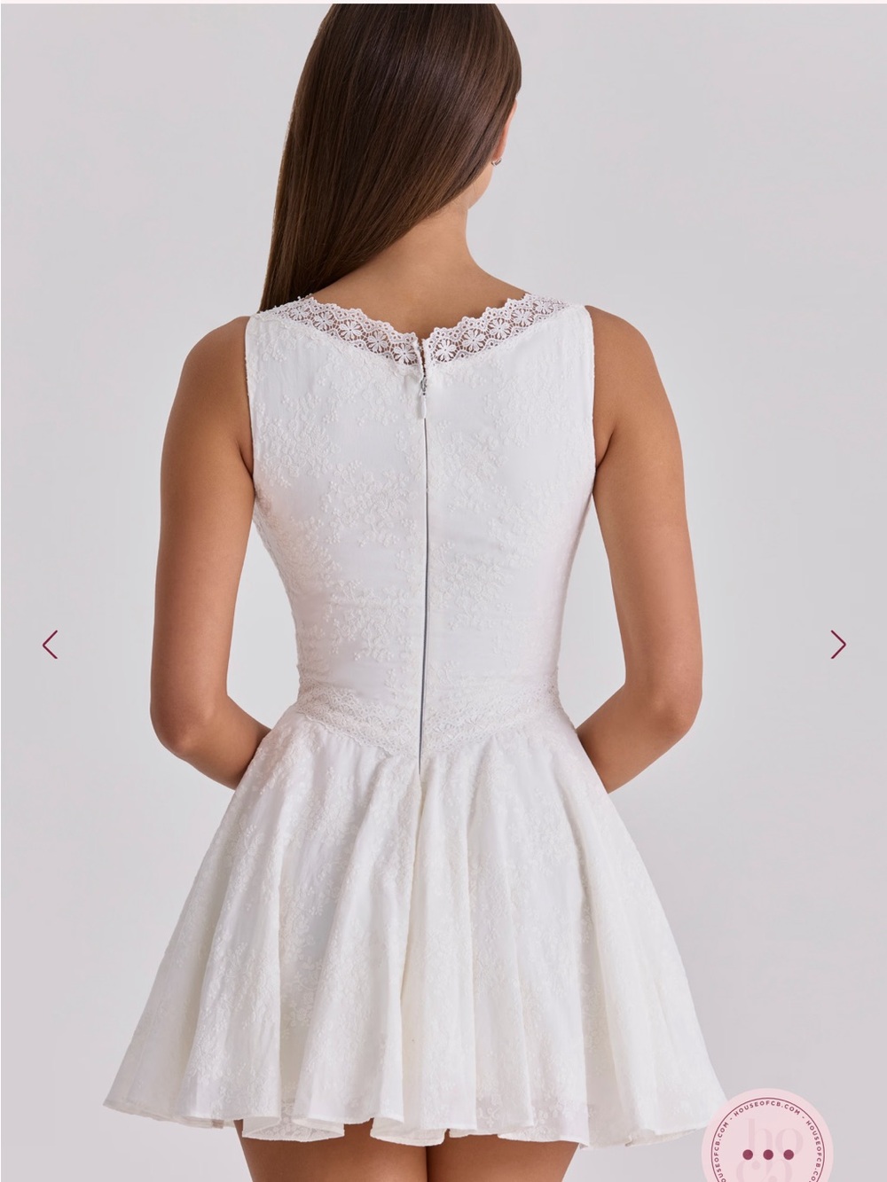House of CB Scarlett White Lace Mini Dress - Picture 5 of 7
